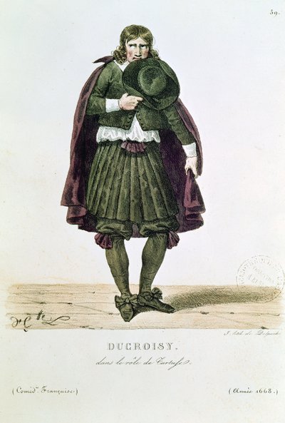 Ducroisy in the title role of Tartuffe in 1668, from 